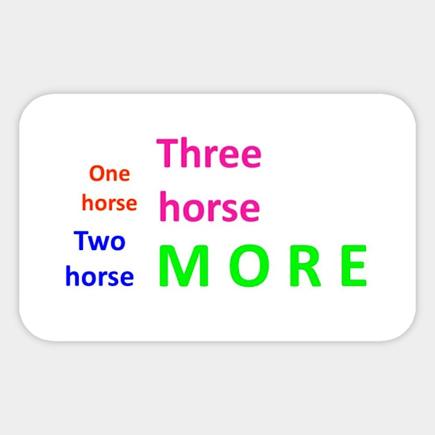 One horse, two horse Sticker by BecauseofHorses